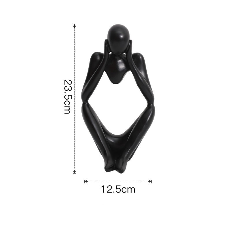 Skorter | Abstract Thinker Statue Resin Figure Office Home Decoration Desktop Decor Handmade Crafts Sculpture Modern Art
