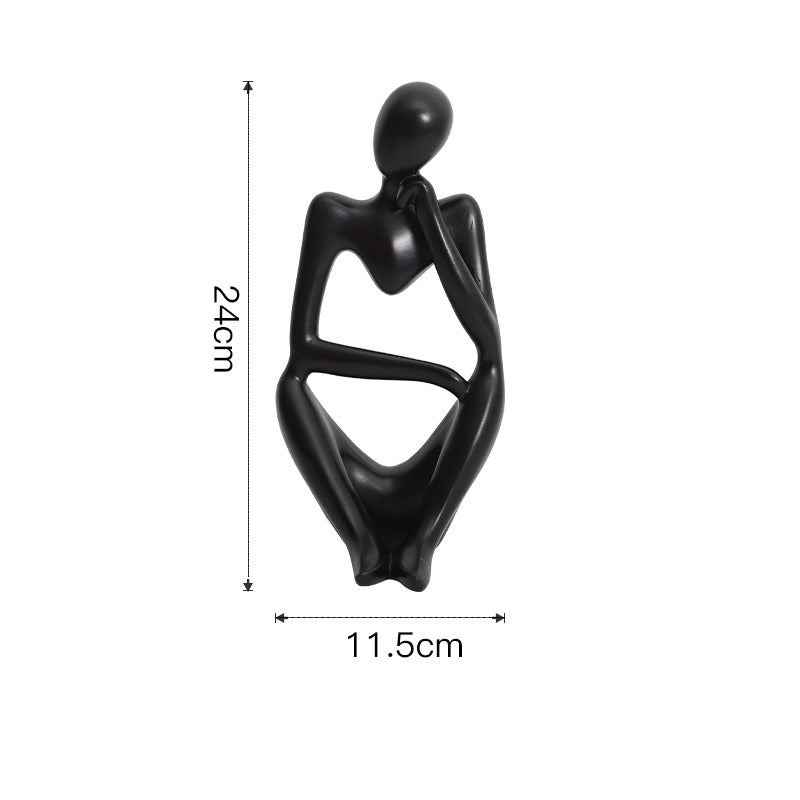 Skorter | Abstract Thinker Statue Resin Figure Office Home Decoration Desktop Decor Handmade Crafts Sculpture Modern Art