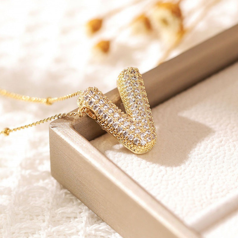Skorter | Alphabet-Diamond-Pendant-Necklace