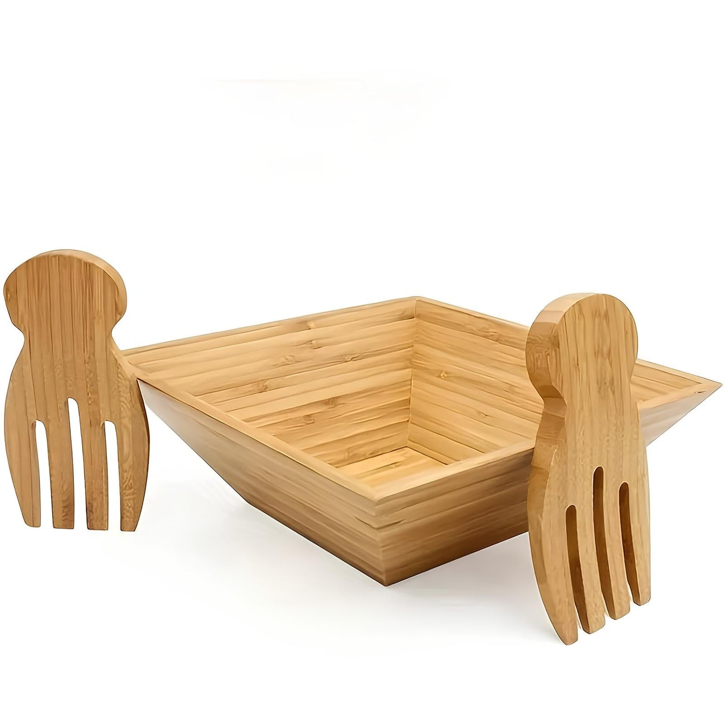 Skorter bamboo bowl and utensils
