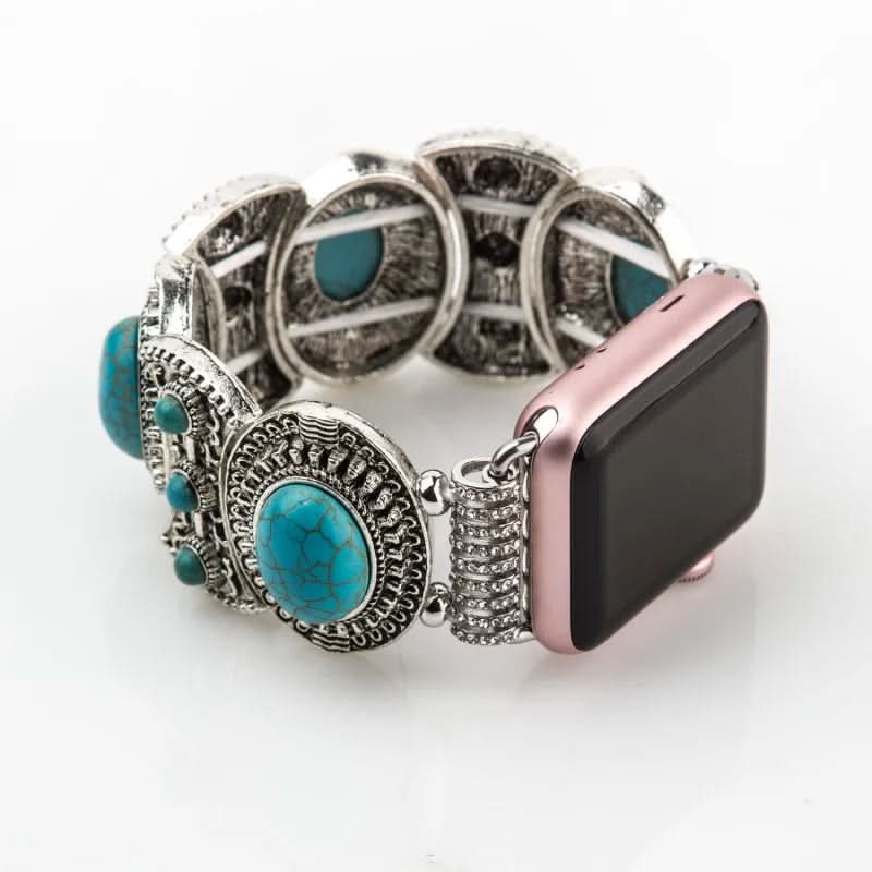 Skorter | Artistic smartwatch band in turquoise in boho design