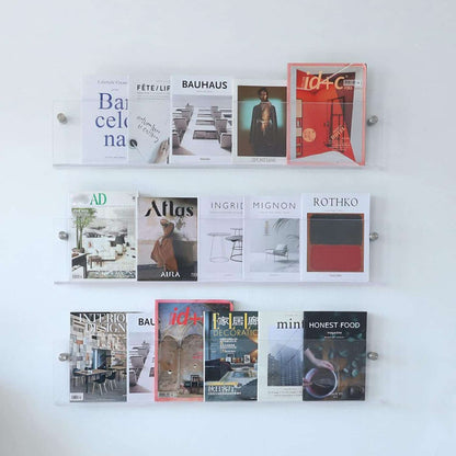 Skorter | Acrylic Wall-mounted Floating Magazine Rack