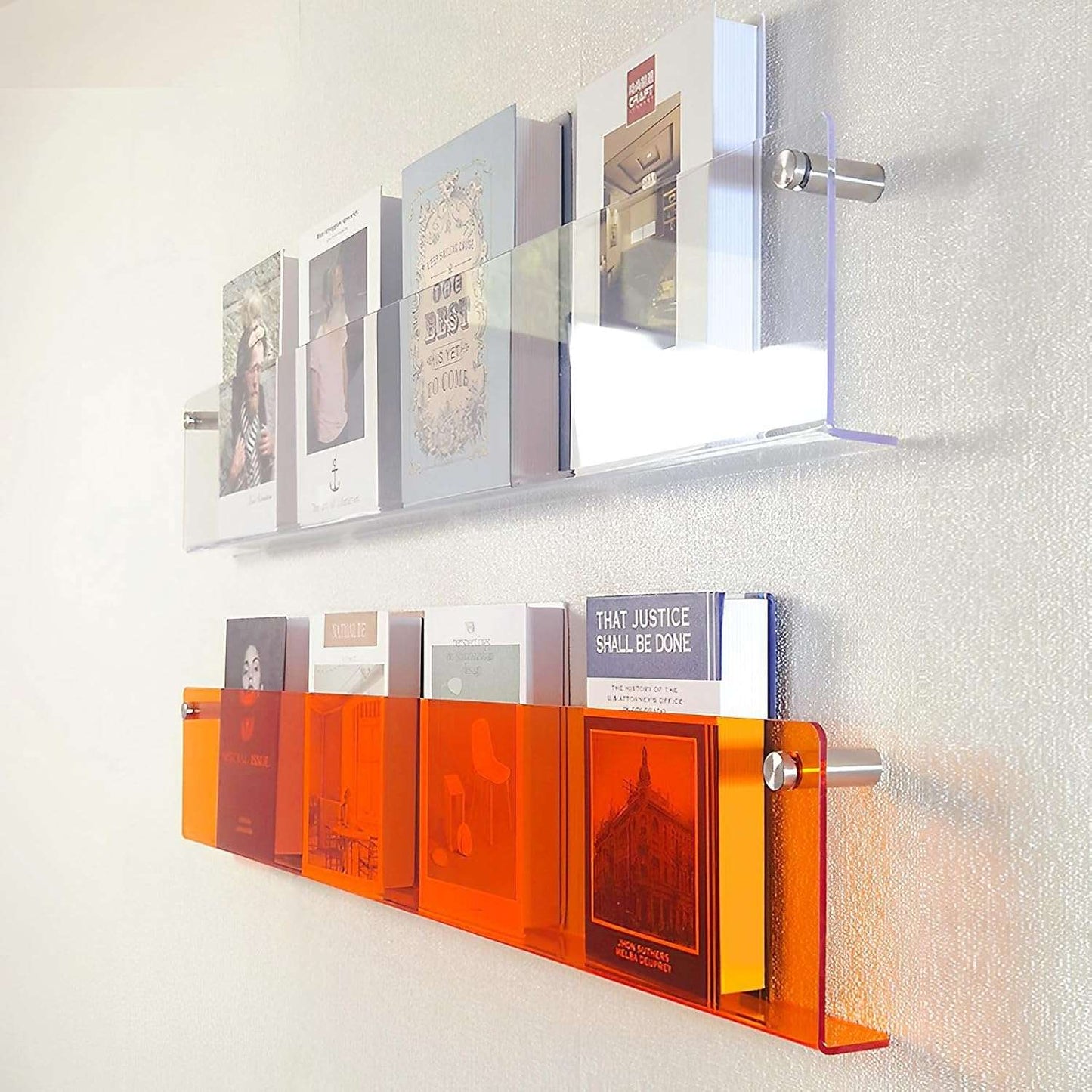 Skorter | Acrylic Wall-mounted Floating Magazine Rack