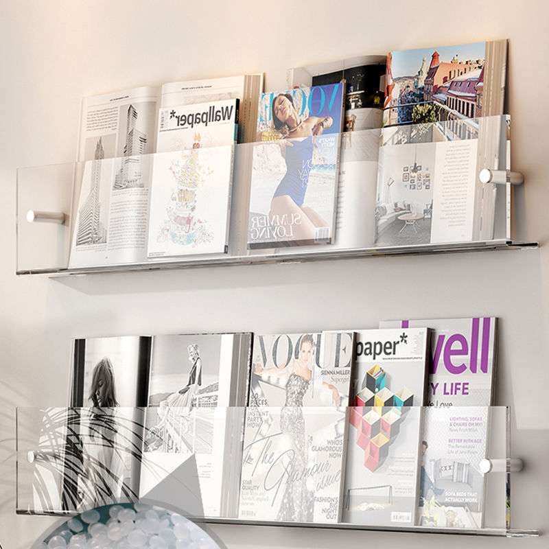 Skorter | Acrylic Wall-mounted Floating Magazine Rack