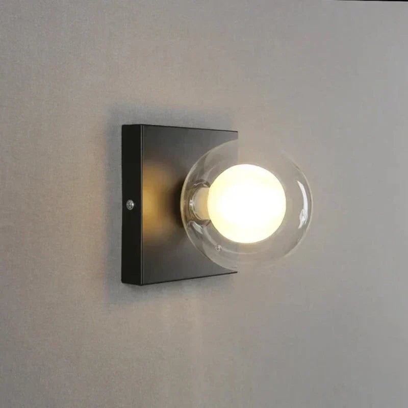 Skorter | BrightSquare - LED Wall Lamp with Glass Ball – Square Wall Lighting