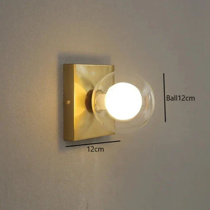Skorter | BrightSquare - LED Wall Lamp with Glass Ball – Square Wall Lighting