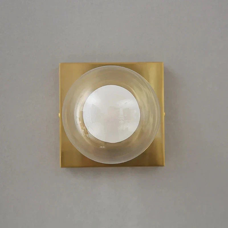 Skorter | BrightSquare - LED Wall Lamp with Glass Ball – Square Wall Lighting