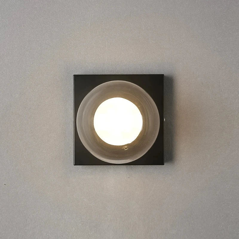 Skorter | BrightSquare - LED Wall Lamp with Glass Ball – Square Wall Lighting