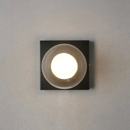 Skorter | BrightSquare - LED Wall Lamp with Glass Ball – Square Wall Lighting