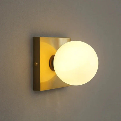 Skorter | BrightSquare - LED Wall Lamp with Glass Ball – Square Wall Lighting