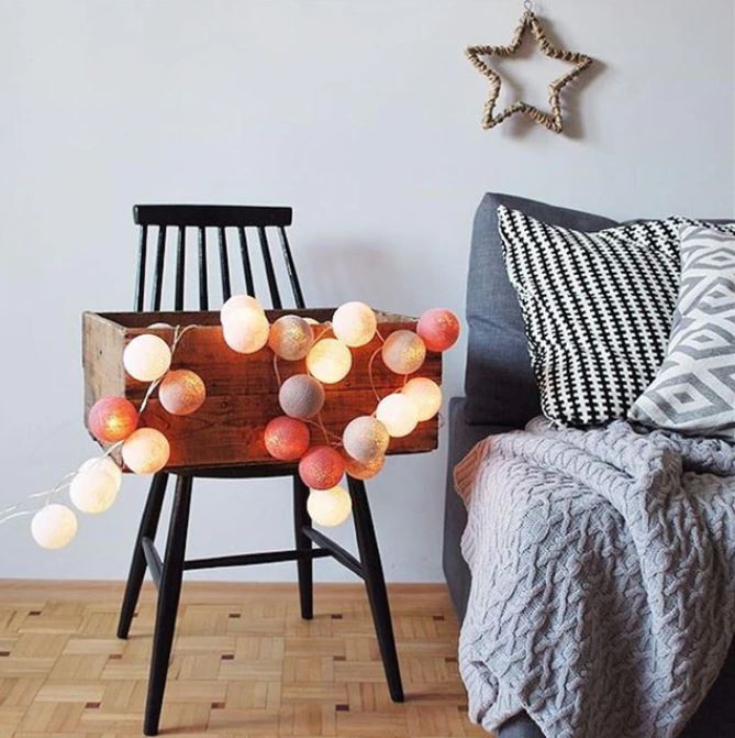 Skorter | Royallure Cotton Balloon String Lights – Cozy Decoration for Home & Celebrations