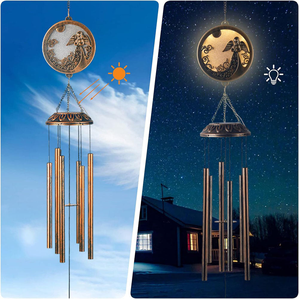 Skorter | Vintage solar-powered angel wind chimes
