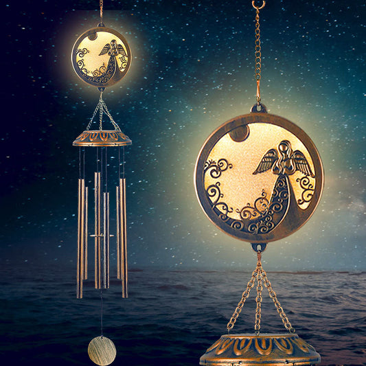 Skorter | Vintage solar-powered angel wind chimes