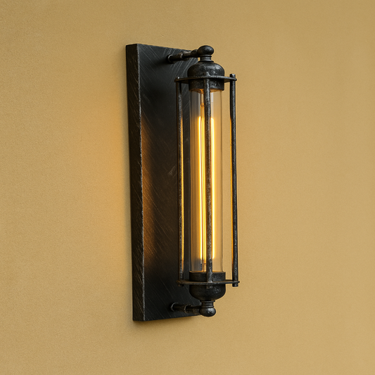 Skorter | Vintage Wall-Mounted LED Light – Timeless Design with Elegant Matte Black Finish
