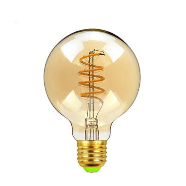 Skorter | Vintage industrial 9.5cm LED Edison globe with spiral filament pattern