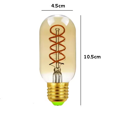 Skorter | Vintage industrial ampule-shaped LED Edison globe with woven filament pattern