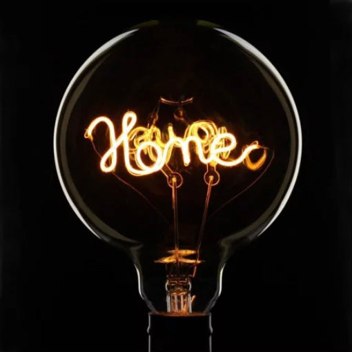 Skorter | Vintage Industrial Large LED Edison Globe with Filament Text Home