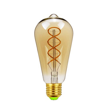 Skorter | Vintage industrial drop-shaped LED Edison globe with cord filament pattern