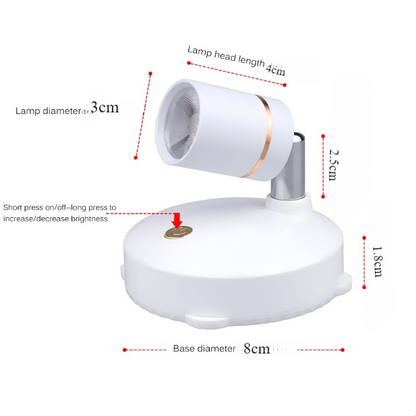 Skorter | VividBeam | Mini Dimmable LED Spotlight | Wireless Accent Lighting for Home & Office
