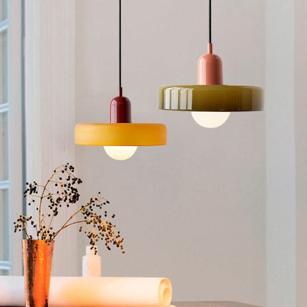 Skorter | Bauhaus Colored Glass Pendant Light