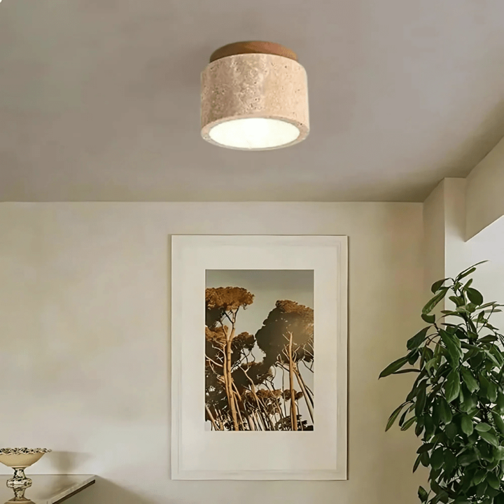 Skorter | Minimalist LED ceiling lamp made of wood for a warm ambiance