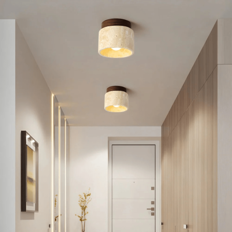 Skorter | Minimalist LED ceiling lamp made of wood for a warm ambiance