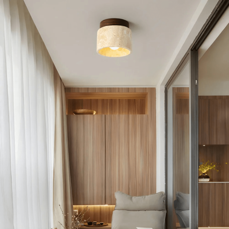 Skorter | Minimalist LED ceiling lamp made of wood for a warm ambiance