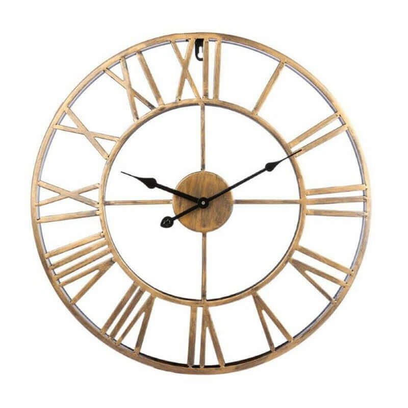 Skorter | Retro Wrought Iron Wall Clock Roman Numerals