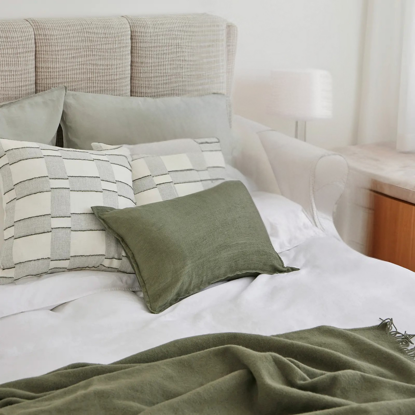 Skorter | Fiore Cushion 40cm x 60cm - Olive