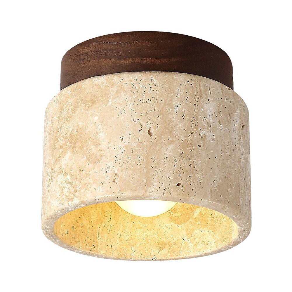 Skorter | Industrial Modern Beige Stone Wall Lamp