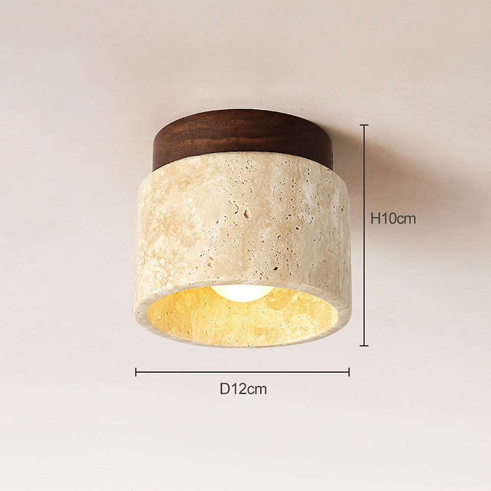Skorter | Industrial Modern Beige Stone Wall Lamp