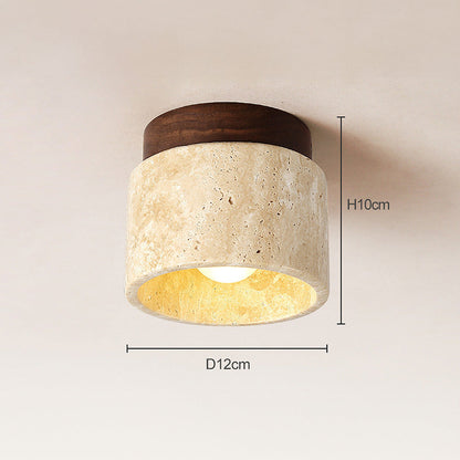Skorter | Industrial Modern Beige Stone Wall Lamp