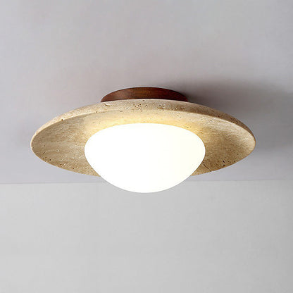 Skorter | Industrial Modern Beige Stone Wall Lamp