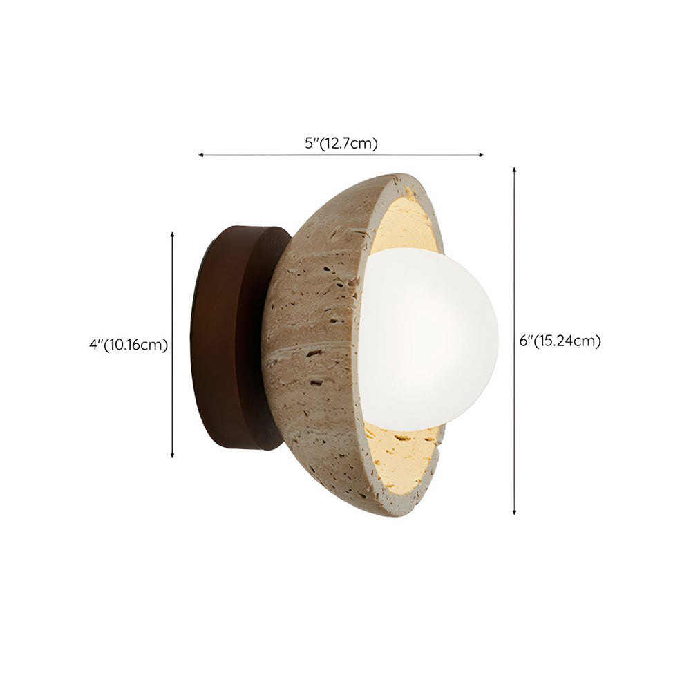 Skorter | Industrial Modern Beige Stone Wall Lamp