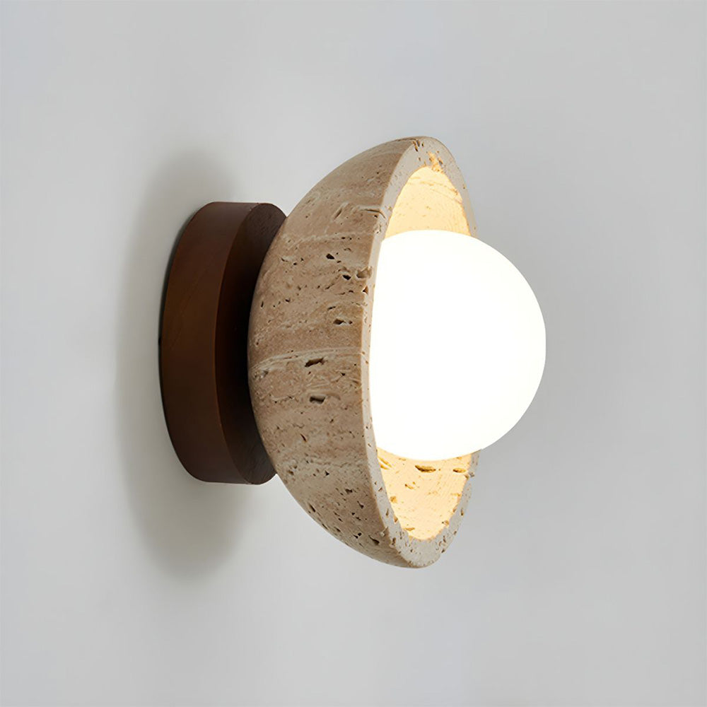 Skorter | Industrial Modern Beige Stone Wall Lamp