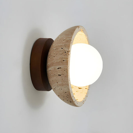 Skorter | Industrial Modern Beige Stone Wall Lamp