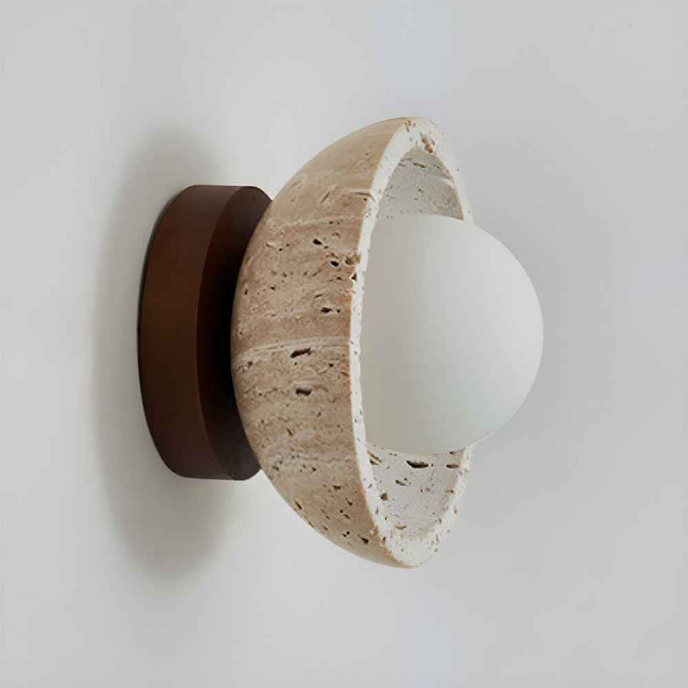 Skorter | Industrial Modern Beige Stone Wall Lamp