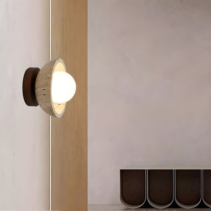 Skorter | Industrial Modern Beige Stone Wall Lamp