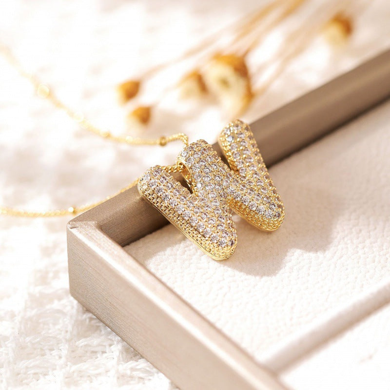 Skorter | Alphabet-Diamond-Pendant-Necklace
