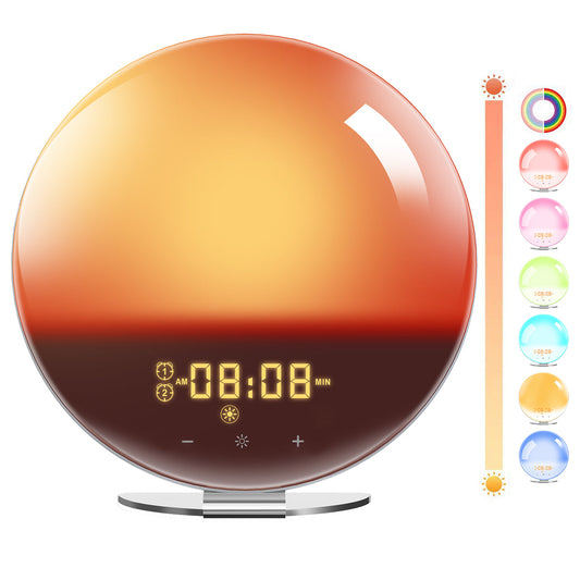 Sunrise Alarm Clock White Noise Sound Machine 7 Colors Night Light for Kids & Adult