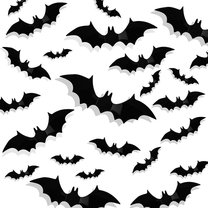 Skorter | 3D Bat Wall Decals – Halloween Decoration Set for Walls & Parties