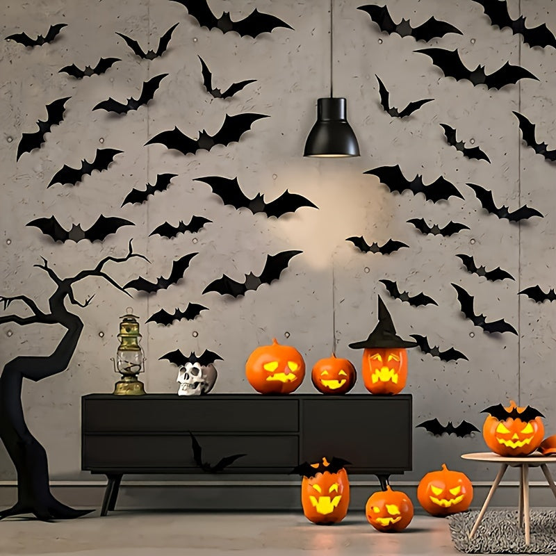 Skorter | 3D Bat Wall Decals – Halloween Decoration Set for Walls & Parties