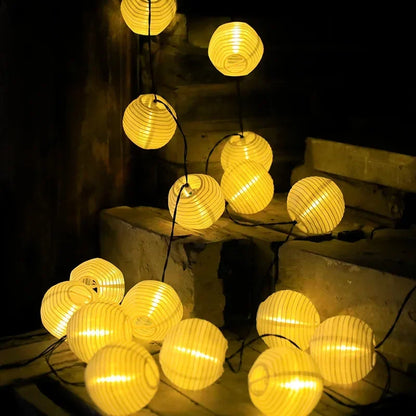 Skorter | SunShade Solar Lantern String Lights – Weatherproof Outdoor LED Decoration