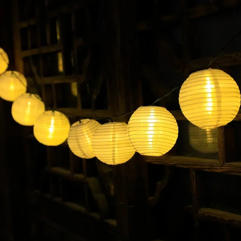 Skorter | SunShade Solar Lantern String Lights – Weatherproof Outdoor LED Decoration