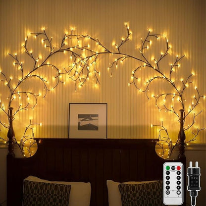 Skorter | LED Grapevine Fairy Lights - 100 LED String Lights with Green Wire for Indoor & Outdoor Decoration, Parties, and Garden Use