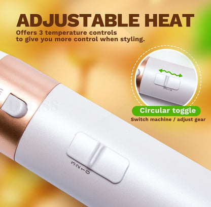 Skorter | 5-in-1 Hair Styler | Auto Curler, Blow Dryer & Flat Brush for All Hair Types at Home