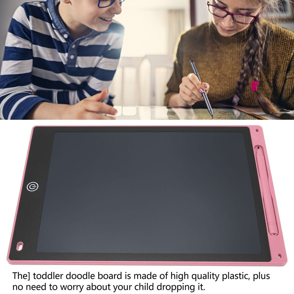 Skorter | 12-inch LCD writing tablet - erasable doodle board for kids, reusable learning notebook