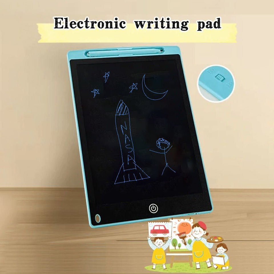 Skorter | 12-inch LCD writing tablet - erasable doodle board for kids, reusable learning notebook