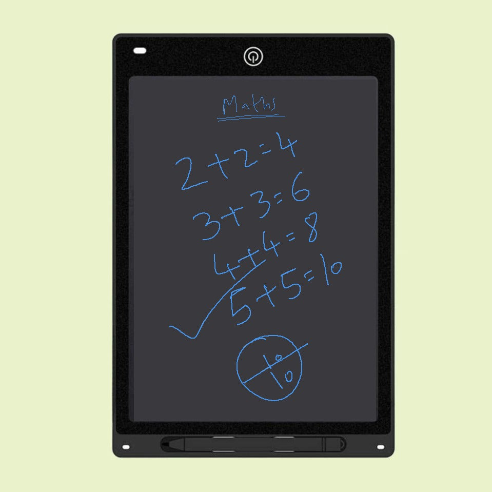Skorter | 12-inch LCD writing tablet - erasable doodle board for kids, reusable learning notebook