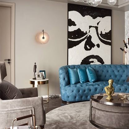 Skorter | Vit Alabaster Vägglampa